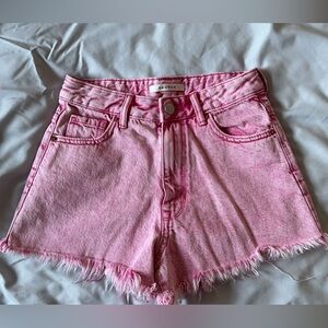 Pink Pacsun High Rise Festival Shorts